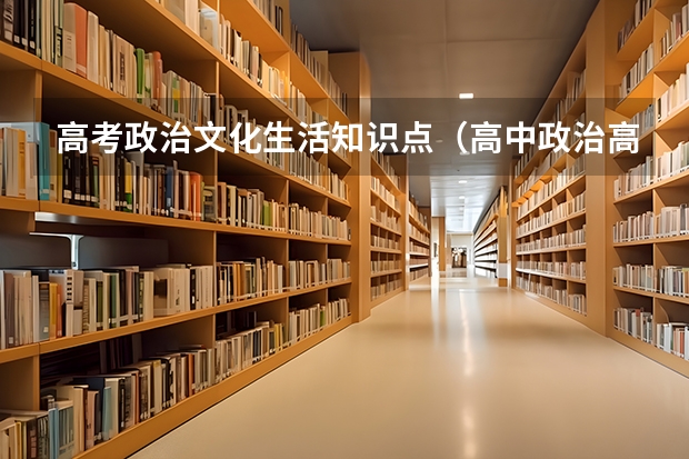 高考政治文化生活知识点（高中政治高考重要的知识点）