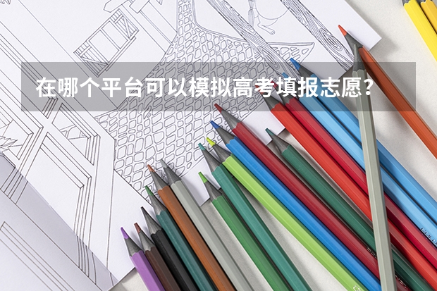 在哪个平台可以模拟高考填报志愿?