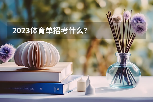 2023体育单招考什么？