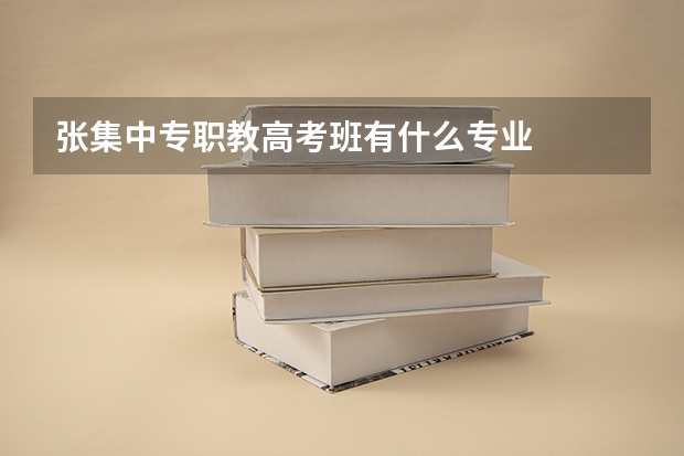 张集中专职教高考班有什么专业