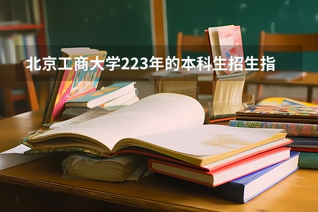 北京工商大学223年的本科生招生指标如何
