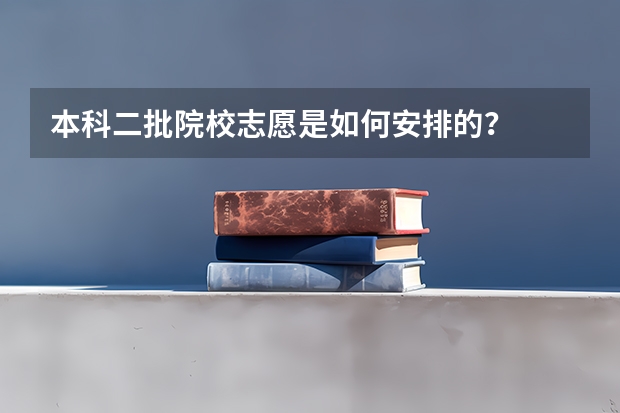 本科二批院校志愿是如何安排的?