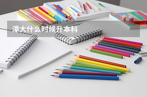漳大什么时候升本科
