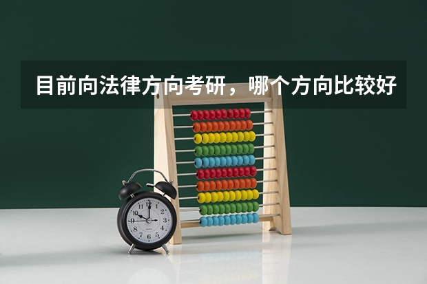 目前向法律方向考研，哪个方向比较好，比较适合本科英语专业学生