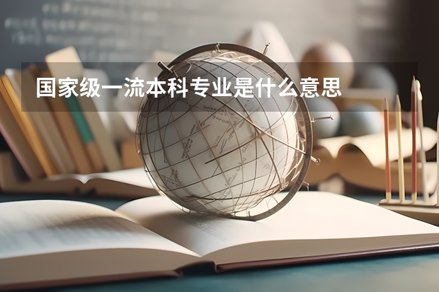 国家级一流本科专业是什么意思