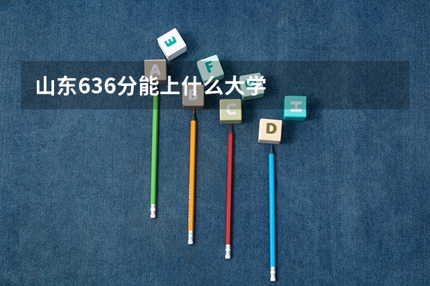 山东636分能上什么大学