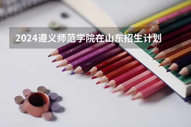 2024遵义师范学院在山东招生计划