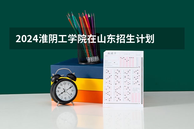 2024淮阴工学院在山东招生计划