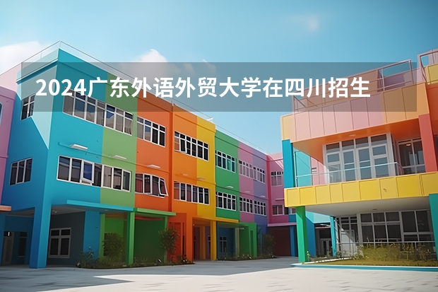 2024广东外语外贸大学在四川招生计划