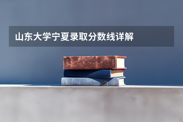 山东大学宁夏录取分数线详解