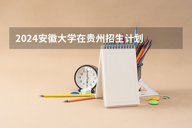 2024安徽大学在贵州招生计划