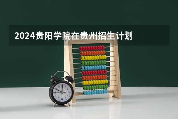 2024贵阳学院在贵州招生计划