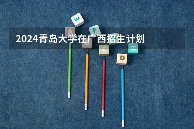 2024青岛大学在广西招生计划