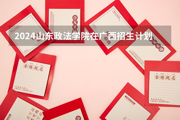 2024山东政法学院在广西招生计划