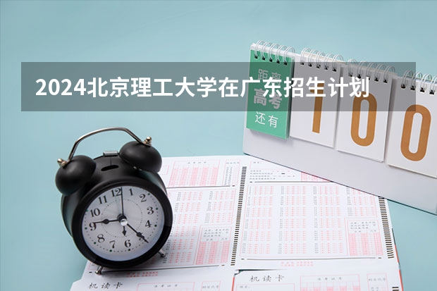2024北京理工大学在广东招生计划