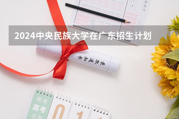 2024中央民族大学在广东招生计划