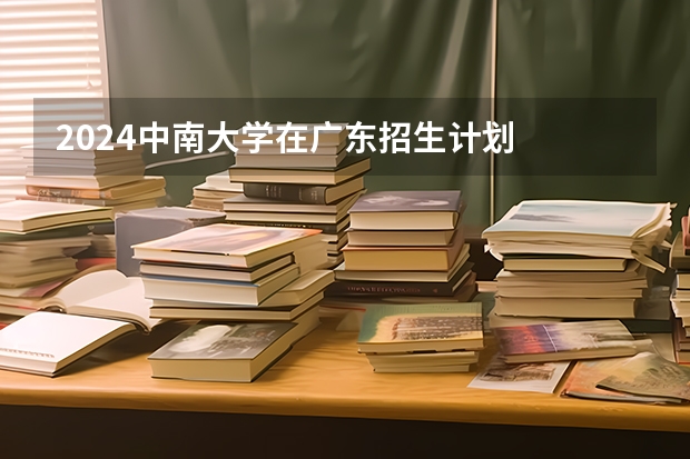 2024中南大学在广东招生计划