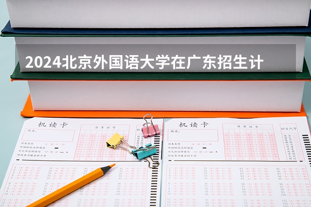 2024北京外国语大学在广东招生计划