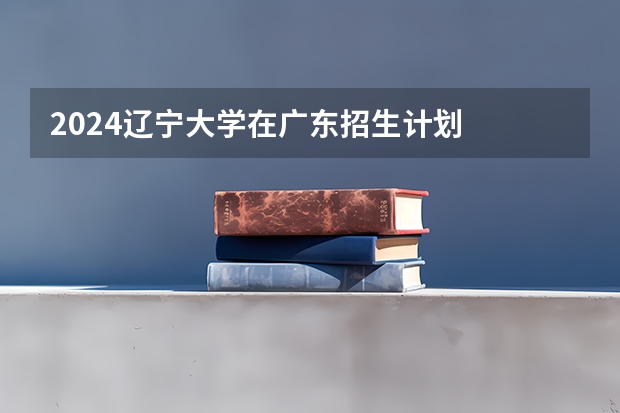 2024辽宁大学在广东招生计划