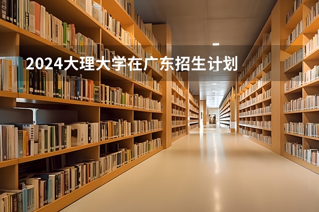 2024大理大学在广东招生计划