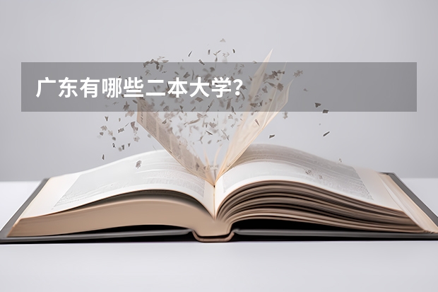 广东有哪些二本大学？