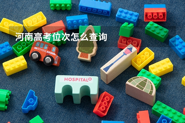 河南高考位次怎么查询