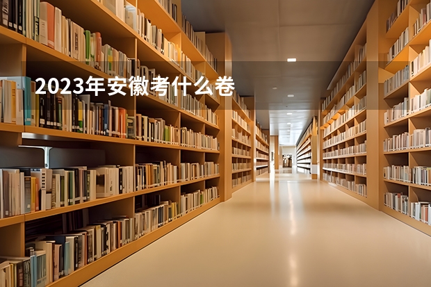 2023年安徽考什么卷
